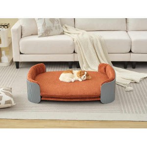 MaseiKar Scandinavian Cat Couch Bed – Mid/Large Pet Sofa with Removable Washable Cover, PP Indoor Furniture, Elevated Cozy Bed for Cats - 1 of 4