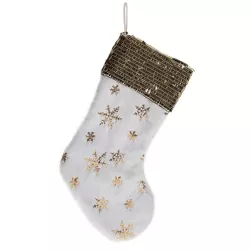Transpac Polyester 22 in. Multicolored Christmas Glitz Sequin Stocking