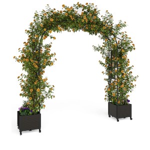 Garden Arch Trellis for Outdoor Climbing Plants, Climbing Plant Trellis Arch,Metal Wedding Arbor for Plants - 1 of 4