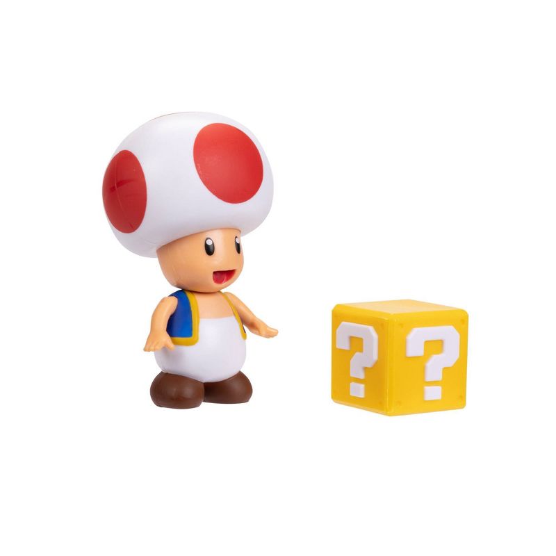 Nintendo Super Mario Toad with Question Mark Block Action Figure, 4 of 7