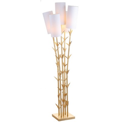 65.5" Bamboo Floor Lamp (Includes LED Light Bulb) Gold - JONATHAN Y