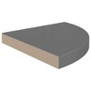 vidaXL Floating Corner Shelves 4 pcs High Gloss Gray 13.8"x13.8"x1.5" MDF - 3 of 4