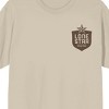 Lone Star Armadillo Drinking Rope Logo Adult Pelican Crew Neck Short Sleeve T-shirt - 2 of 4