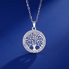 Clotth Tree of Life Necklace - Luxurious 925 Silver Jewelry with Clear Zirconia, Symbolic Family Tree Pendant for Occasions - 3 of 4