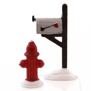 Enesco 2.5 Inch Fire Hydrant And Mailbox The Original Snow Village Series Village Accessories - 1 of 3