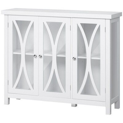 NicBex Sideboard Buffet Cabinet with Storage Modern 40.3 Inch Small Kitchen Cabinet with 3 Glass Doors for Kitchen,Living Room