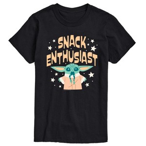 Men's - Star Wars - The Mandalorian Snack Enthusiast Grogu Short Sleeve Graphic T-Shirt - 1 of 4