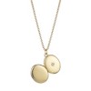 Adornia 14k Gold Plated Oval Locket with CZ Starburst Necklace - 4 of 4