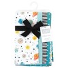 Hudson Baby Cotton Poly Flannel Burp Cloths 8-Pack, Happy Planets, One Size - 2 of 4