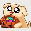 Junior's Design By Humans Halloween Candy Pup By Puppers T-Shirt - 2 of 3