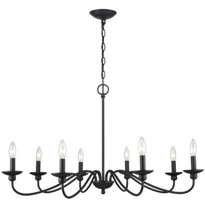 Millennium Lighting Delvona 8 - Light Chandelier in  Matte Black