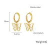 Paaaawaters 18k Gold Filled Natural Shell Butterfly Dangle Earrings - 4 of 4