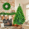 Hrinhom 6FT Grass Green Christmas Tree with Pine Cones, Hinged Xmas Tree - 3 of 4