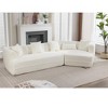 NicBex Minimalist Boucle Sectional Sofa with 5 Pillows for Living Room,Apartment,Office,No Assembly Require,Beige - 2 of 4