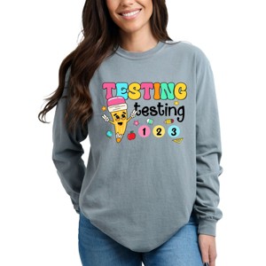 Simply Sage Market Testing 1 2 3 Pencil Garment Dyed Long Sleeve - 1 of 4