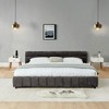 NicBex California King Size Wooden Bed Frame with Chenille Upholstered Headboard,Modern Platform Bed,No Box Spring Needed - 2 of 4