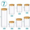 7-Pack Glass Food Storage Jars with Airtight Bamboo Lids for Pantry Organization - 2 of 4