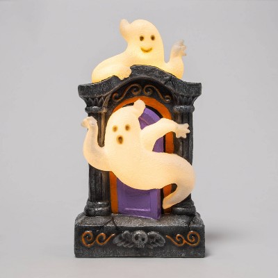 Lit Tombstone with Ghost Halloween Decorative Scene Prop - Hyde & EEK! Boutique™