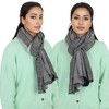 Alilang Lightweight Cotton Linen Scarf Striped Fashion Wrap Shawl for Women Men - 2 of 4