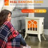 ChicFurnit Indoor Fireplaces 17"Freestanding Fireplace Fireplace Heater with Realistic Flames for Living Room, White, 15.55"*10.63"*17.32" - 4 of 4