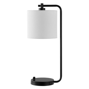 Follett Table Lamp W/ USB Port - 20.25 Inch Height - TBL4506 - Black - Safavieh - 1 of 4