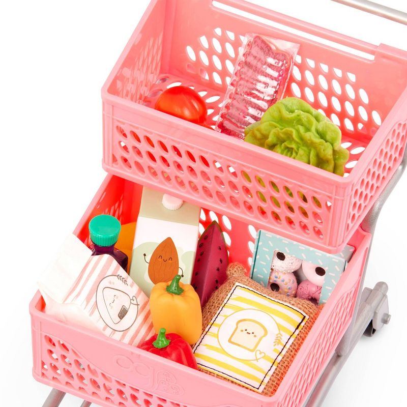 Our Generation Supermarket Play Pink Grocery Shopping Cart &#38; Food Accessory Set for 18&#39;&#39; Dolls, 6 of 8