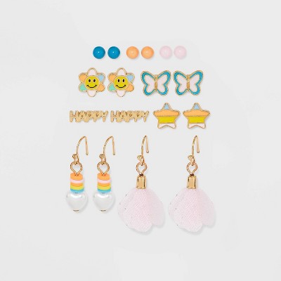 Girls' 9pk Dangle Earrings - Cat & Jack™
