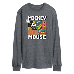 Men's - Disney - Mickey Wave Form Long Sleeve Graphic T-Shirt - 1 of 4