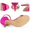 Perphy Women's Glitter Open Toe Ankle Buckle Strap Stiletto Heel Sandals - 3 of 4