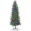 Prelit Christmas Tree, Christmas Tree with Lights, Adjustable Lights 200 Led Warm , Slim Design for Home Office Holiday Decor - 3 of 4