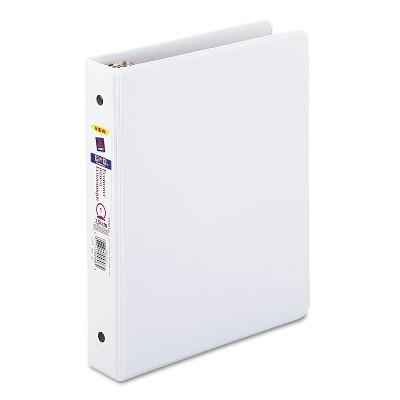 Avery Economy View Binder w/Round Rings 8 1/2 x 5 1/2 1" Cap White 05806
