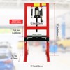6T Hydraulic Press, 6 Ton H-Frame Garage Floor Hydraulic Benchtop Press Adjustable Hydraulic Shop Press with Plates,Red - 3 of 4