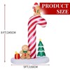 Angel Sar 8.2FT Inflatable Giant Candy Cane with Gingerbread Men, LED Lighted Blow Up Yard Decoration, Outdoor Indoor Holiday Display - 3 of 4