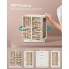 Jewelry Box 360° Rotating, with 5 Drawers, Glass Window, Vertical Jewelry Storage - 3 of 4