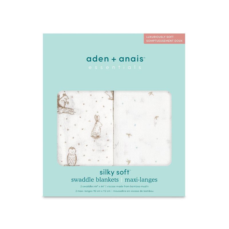aden + anais Essentials Silky Soft Swaddle Blanket - 2pk, 5 of 6