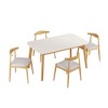 5-Piece Dining Set with Kitchen Table and 4 Upholstered Chairs - 4 of 4