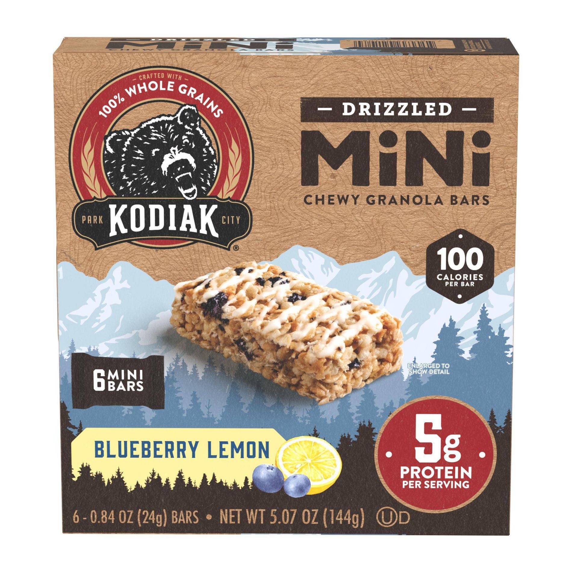 Kodiak Cake Drizzled Mini Blueberry Lemon Mini Protein Bar - 5g Protein - 6.17oz