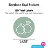 Big Dot of Happiness Sage Green Wedding Envelope Seal Stickers, Round Circle Stickers to Seal Cards, Announcement Envelope Seals - 120 Count - 3 of 4