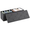 NicBex 30" Storage Bench Rectangle Ottoman with Storage Padded Seat Cushion Lounge Box for Bedroom, Entryway - 3 of 4
