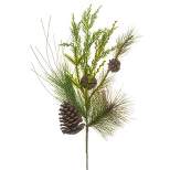 Allstate Floral 20" Pine with Pine Cones and Bell Artificial Christmas Spray