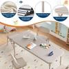7-Piece Kids Folding Table and Chairs Set, Toddlers Children's Activity Table and Chairs Set for Dining Room,Daycare,Classrooms - 4 of 4
