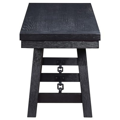 Newport Black Trestle Industrial Dining Bench