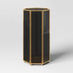 13.5" Metal/Glass Outdoor Lantern Candle Holder Gold - Opalhouse™ designed with Jungalow™