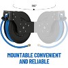 3/8in x 25ft Air Hose Reel Retractable, Heavy Duty Flex Hybrid Air Compressor Hose Reel for Any Length Lock, Max 300PSI, Wall/Ceiling Mounted - 4 of 4