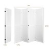 LOVMOR 5.6Ft Pegboard Display Wooden Room Divider Folding Privacy Screen - 3 of 4