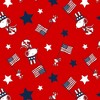 Men's Snoopy Americana Pajama Shorts - Red - 2 of 2