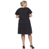 Plus Size Short Sleeve V-neck Tiered Midi Dress - 4 of 4
