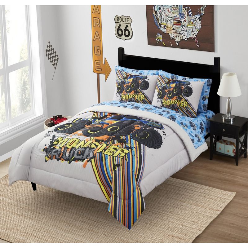 Monster Truck Kids Printed Bedding Set Includes Sheet Set by Sweet Home Collection™, 1 of 5