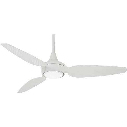 60 Minka Aire Modern 3 Blade Outdoor Ceiling Fan With Led Light Remote  Control Flat White Wet Rated For Patio Exterior Gazebo : Target