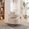 NicBex Linen Blend Swivel Accent Chair,Upholstered Swivel Living Room Chairs with Mid-Height Open Backrest,Accent Chairs for Living Room - 4 of 4